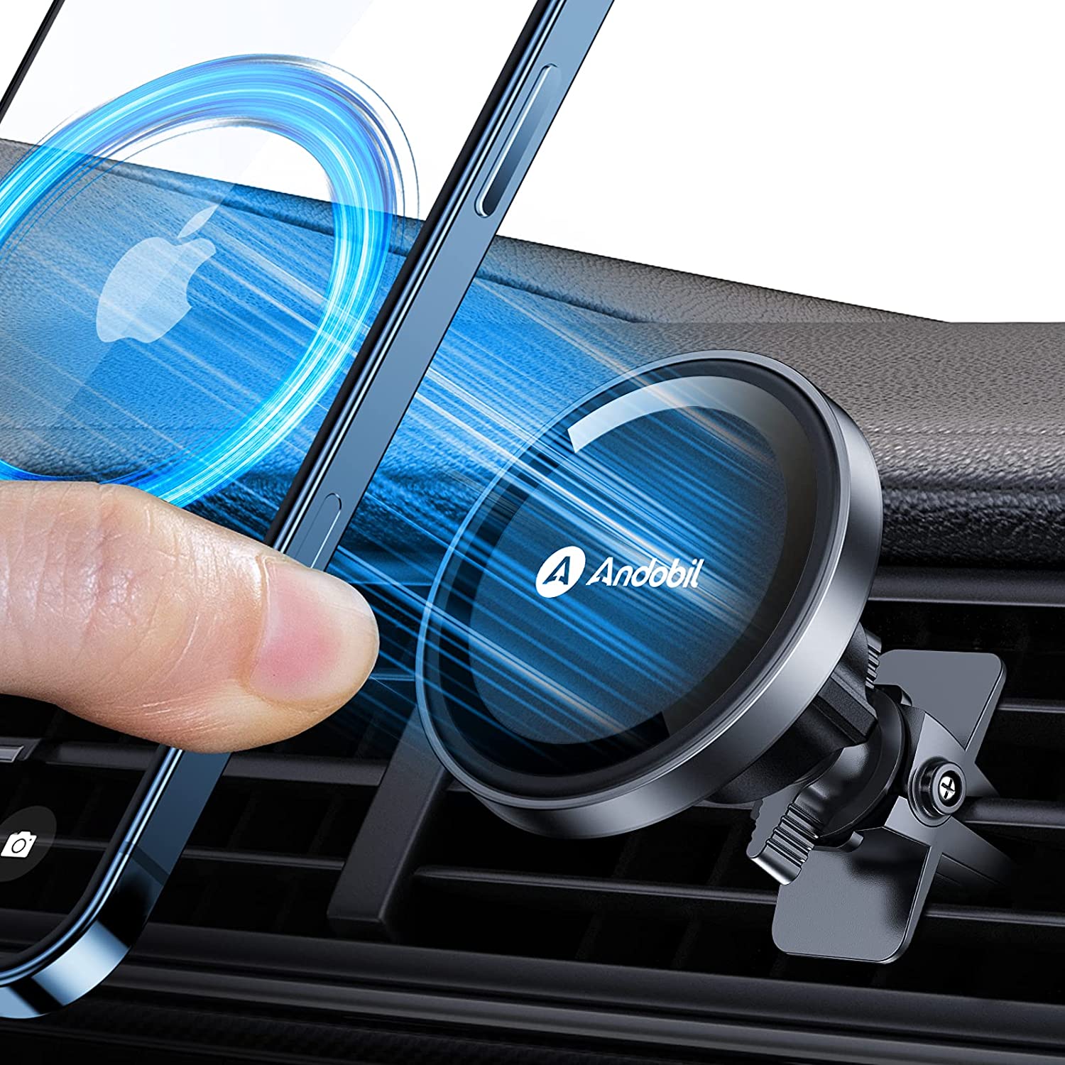 Kaufe Magnetischer Auto-Handyhalter aus Metall, zusammenklappbarer Magnet-Handyständer  im Auto, GPS-Unterstützung für iPhone Xiaomi, 360° drehbare Halterung