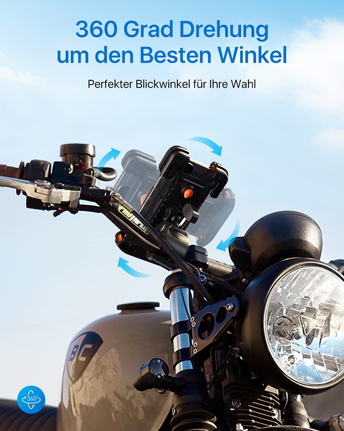 DesertWest Handyhalterung Fahrrad Motorrad [Extrem Stabile & Anti