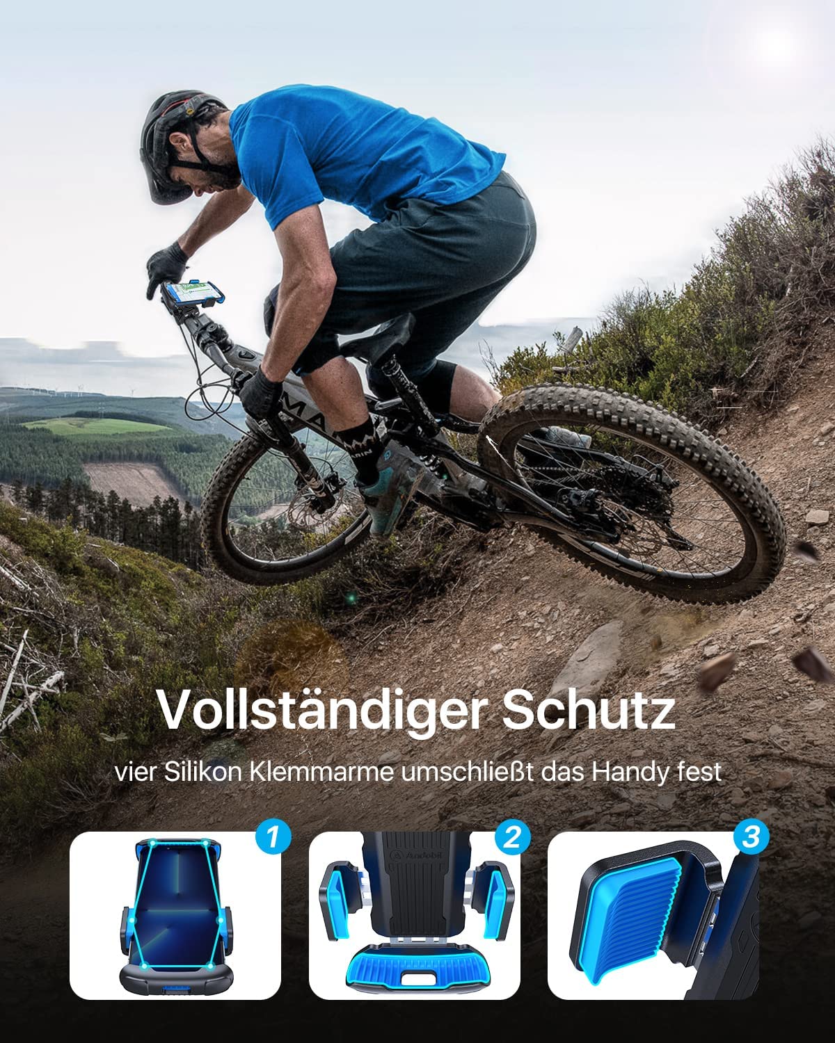 Neu! andobil andobil Handyhalterung Fahrrad iPhone 15 14 13 S23 in