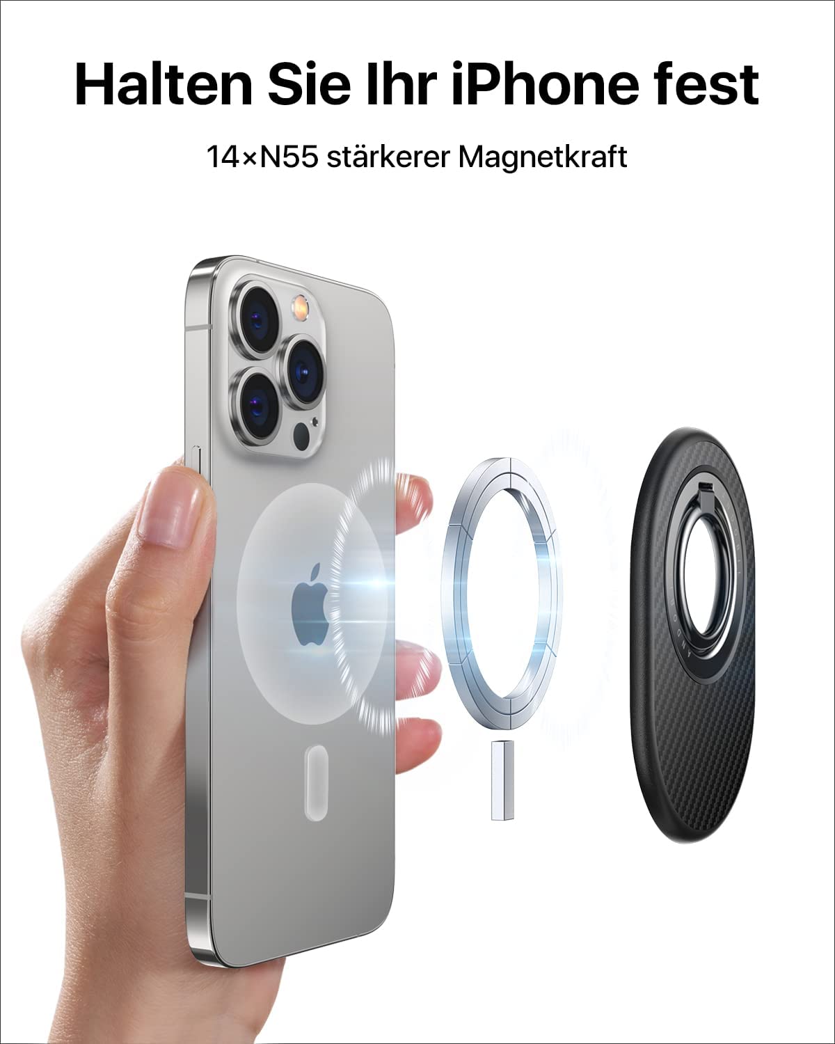 Andobil Magnet Handy Ring Halterung (MagSafe kompatibel) für…