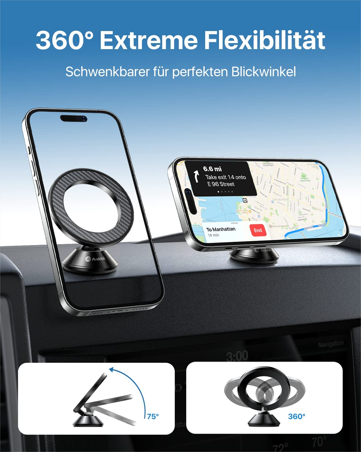 OHLPRO Handyhalterung Auto mit Ladefunktion Kompatibel Magsafe Autohalterung