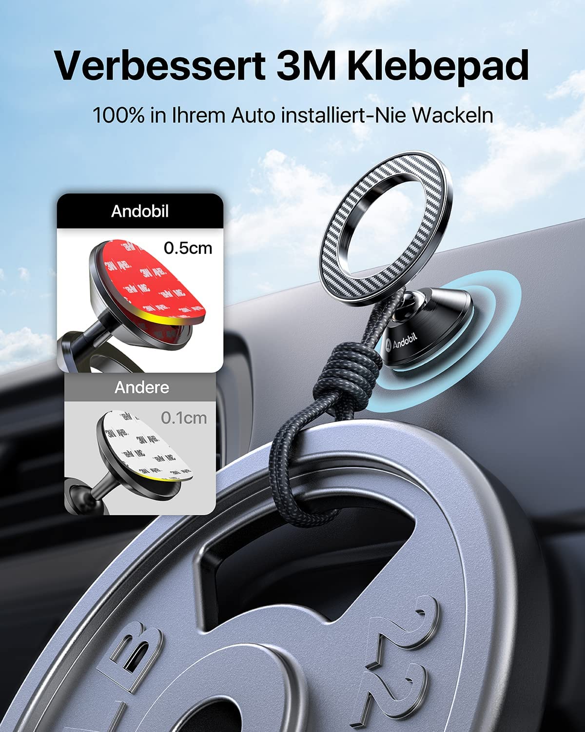andobil Handyhalterung Auto Kompatibel mit MagSafe Autohalterung