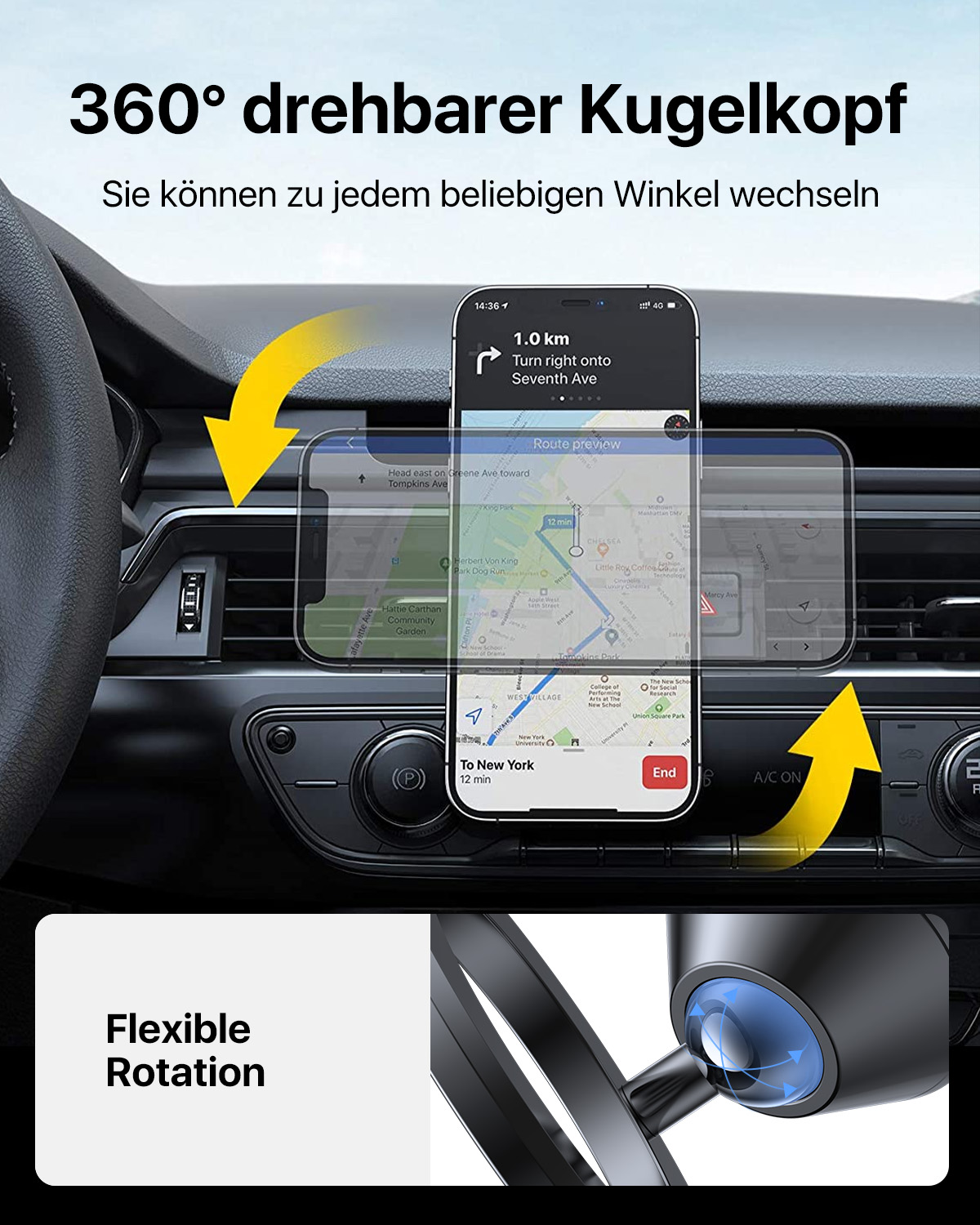 andobil Handyhalterung Auto mit Ladefunktion MagSafe Autohalterung